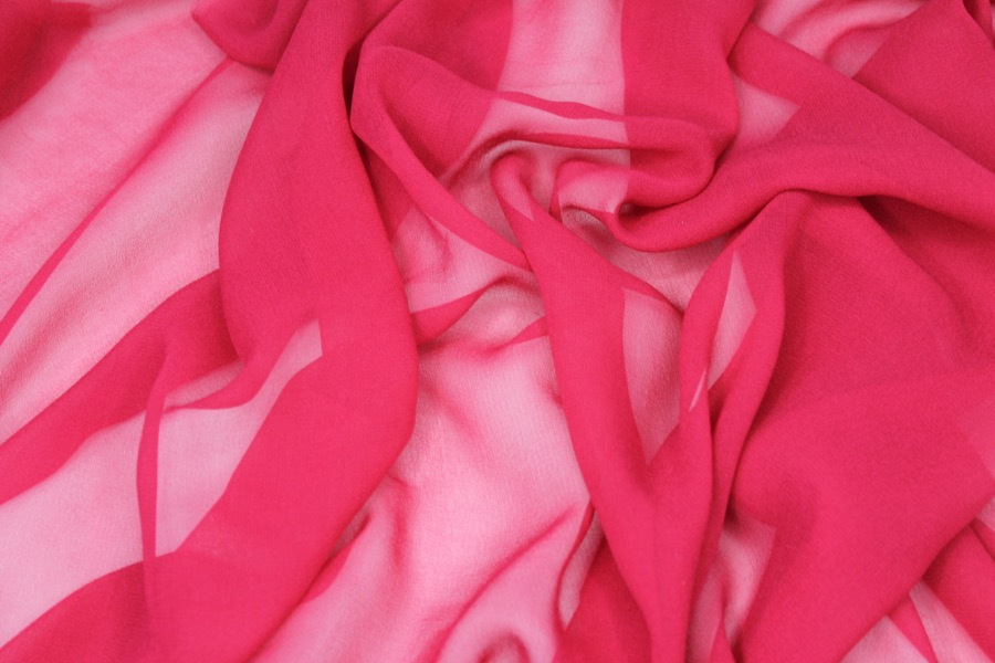 Raspberry Silk Georgette - 135cm wide fabric, image 2 of 5