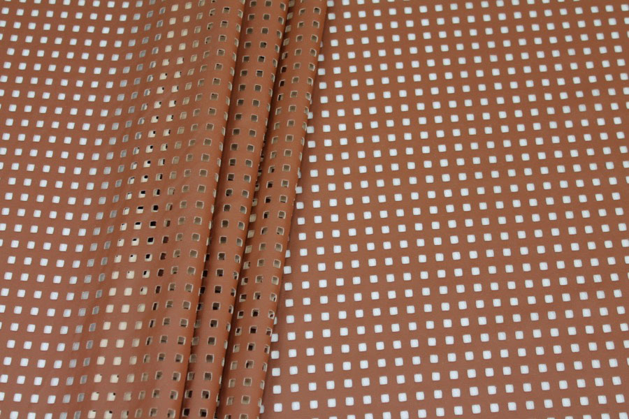 Perforated Soft Leatherette - Brown fabric, image 3 of 6