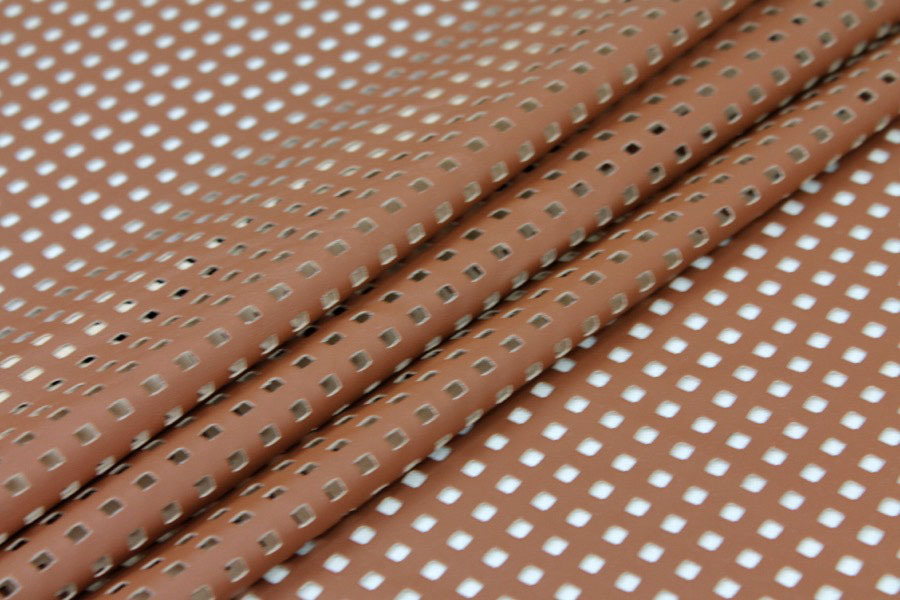 Perforated Soft Leatherette - Brown fabric, image 2 of 6