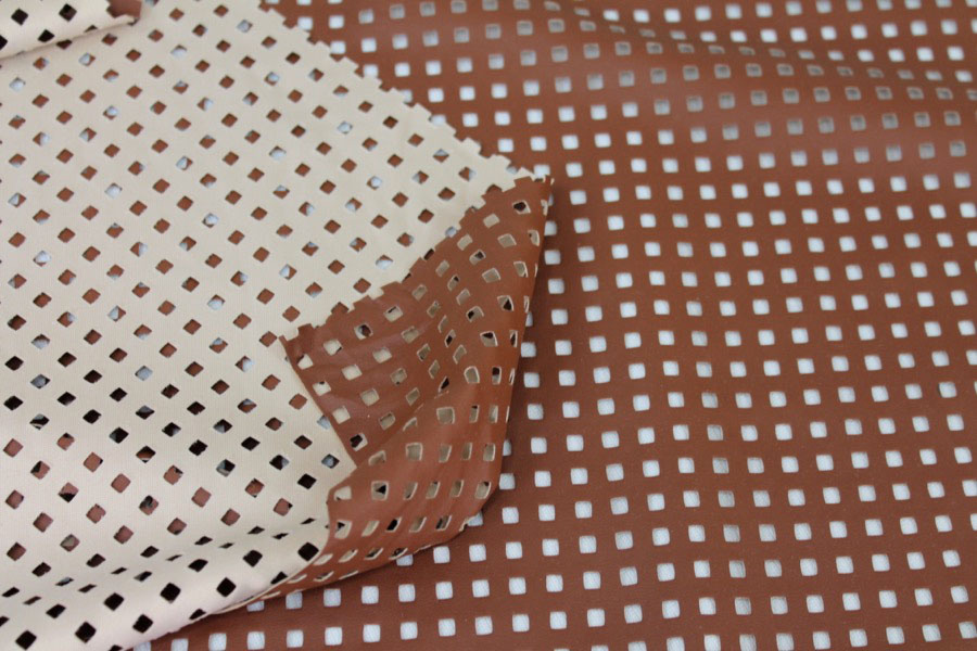 Perforated Soft Leatherette - Brown fabric, image 4 of 6