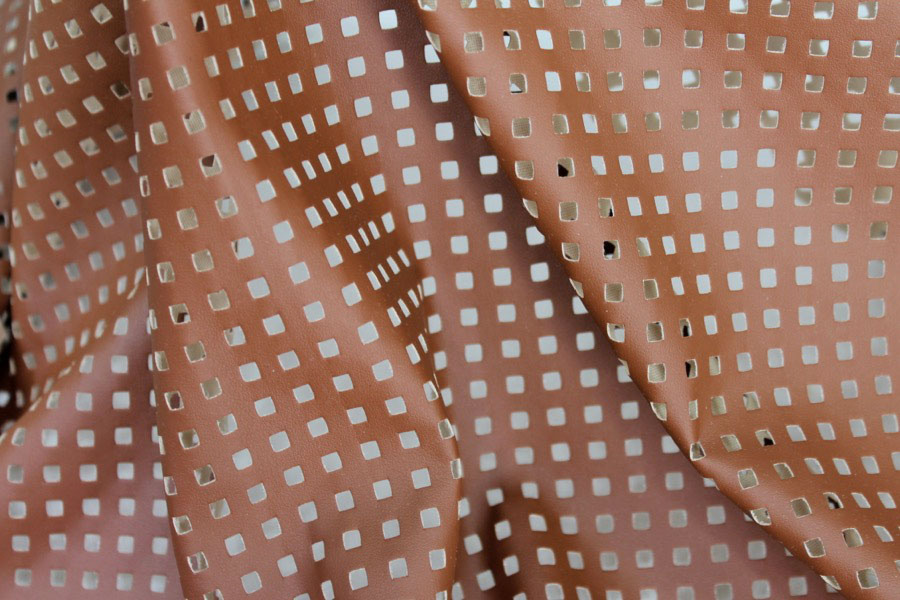 Perforated Soft Leatherette - Brown fabric, image 5 of 6