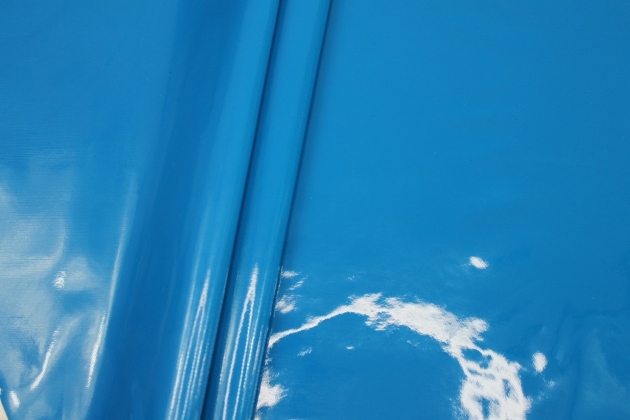 Glossy PVC - Bright Blue fabric, image 5 of 6