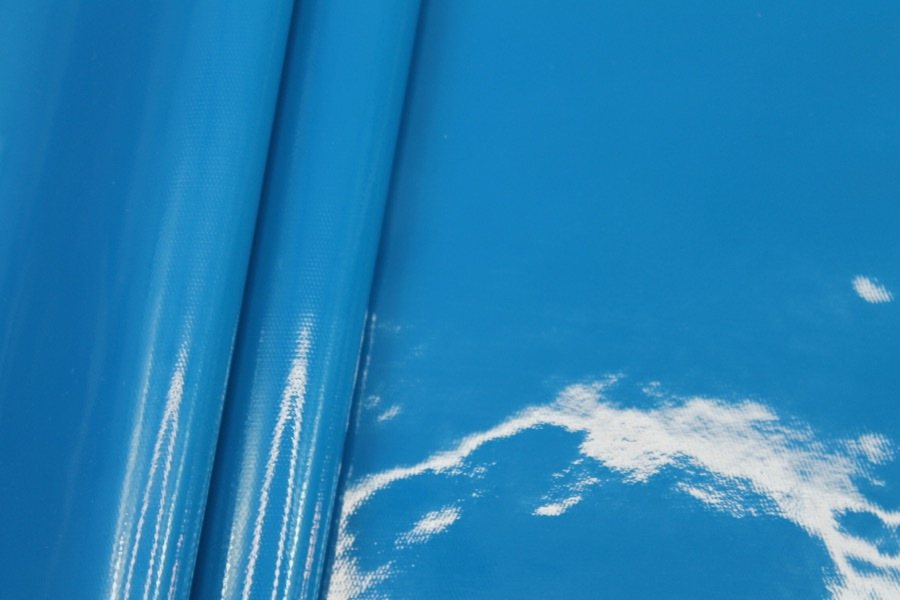 Glossy PVC - Bright Blue fabric, image 3 of 6