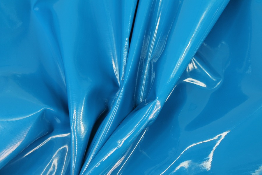 Glossy PVC - Bright Blue fabric, image 2 of 6