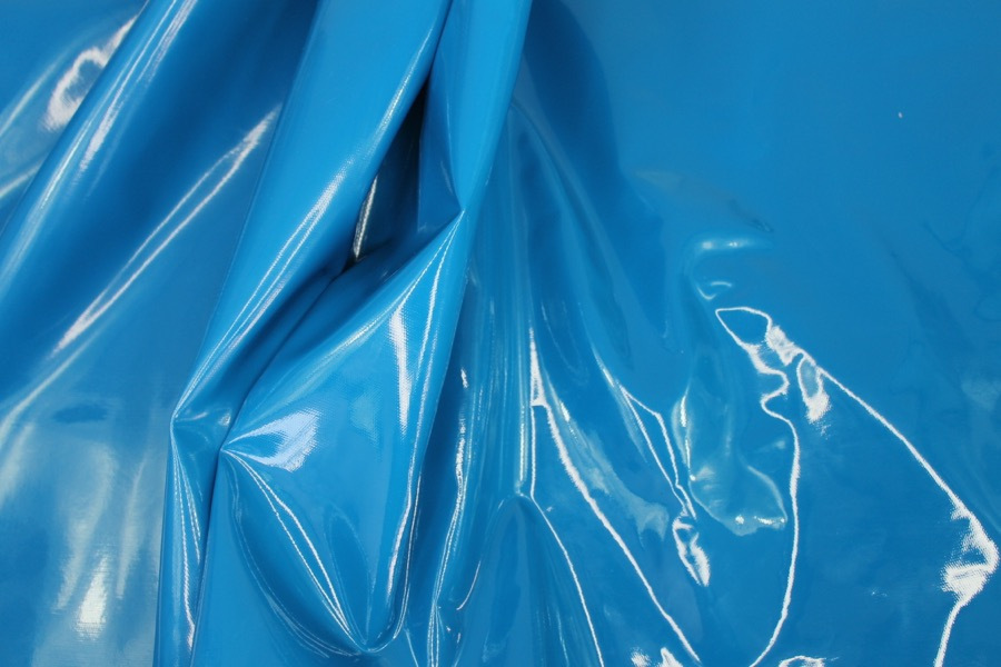 Glossy PVC - Bright Blue fabric, image 6 of 6