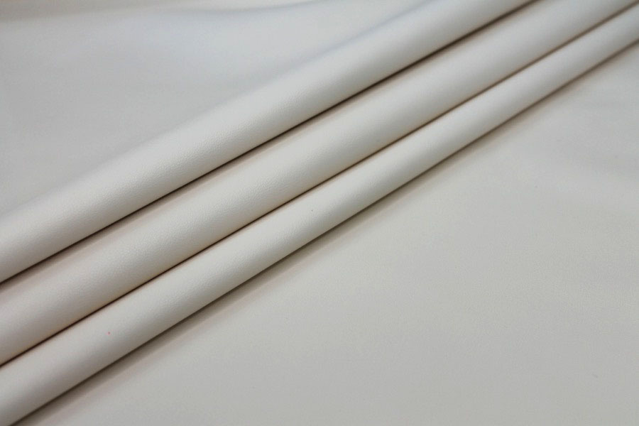 Suedette-Backed Soft Leatherette - Cream fabric