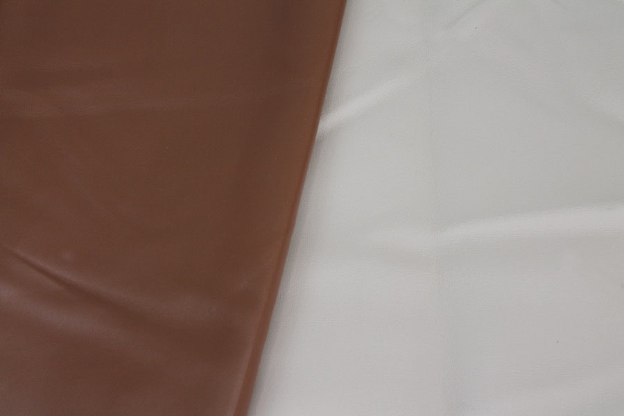 Double Sided Reversible Leatherette - Brown/Beige fabric, image 2 of 5