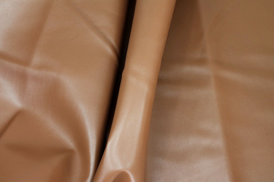 Double Sided Reversible Leatherette - Brown/Beige fabric, image 5 of 5