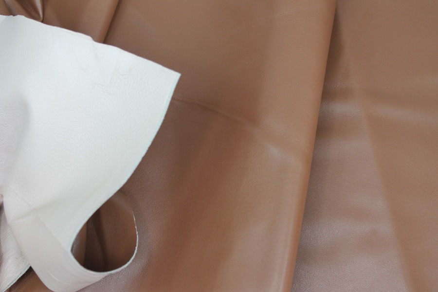 Double Sided Reversible Leatherette - Brown/Beige fabric