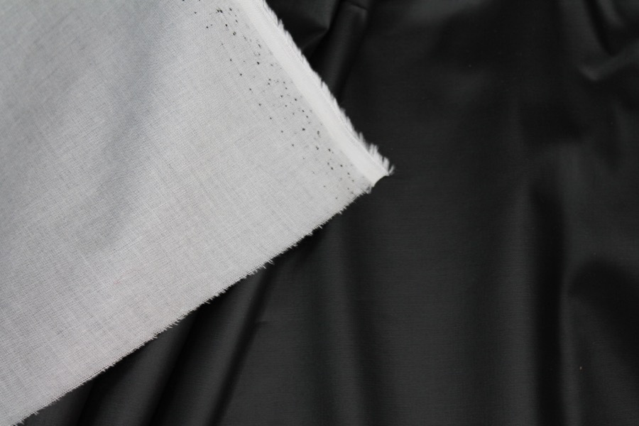 P.U. Coated Cotton Blend - Black fabric, image 3 of 6