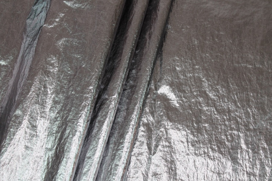 Foil Printed Polyamide - Dark Silver fabric, image 4 of 7