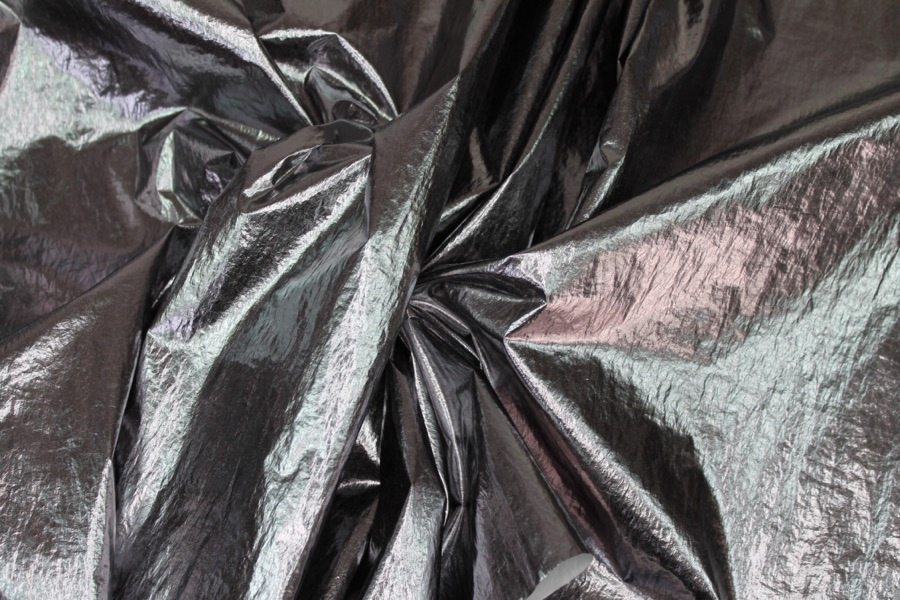 Foil Printed Polyamide - Dark Silver fabric, image 7 of 7