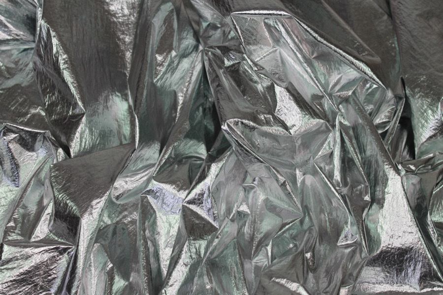 Foil Printed Polyamide - Silver fabric, image 8 of 8