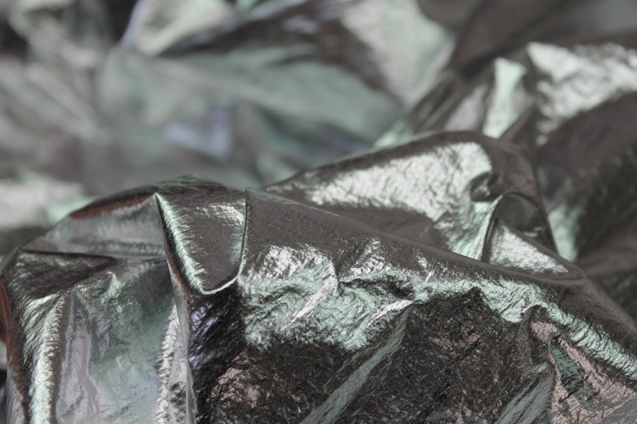 Foil Printed Polyamide - Silver fabric, image 2 of 8