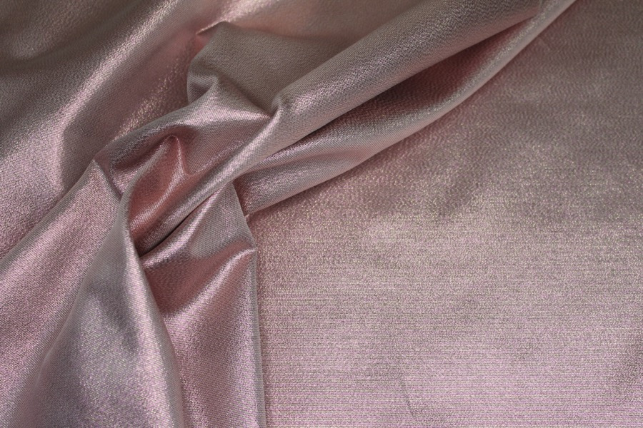 Two-Tone Lamé - Bubblegum Pink / Gold fabric, image 3 of 6