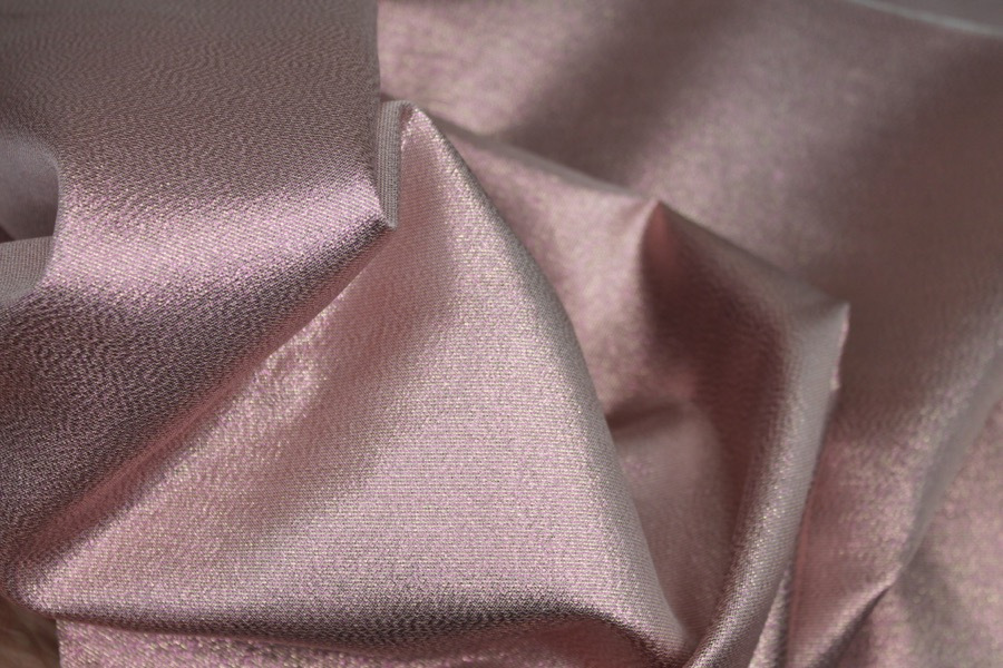 Two-Tone Lamé - Bubblegum Pink / Gold fabric, image 2 of 6