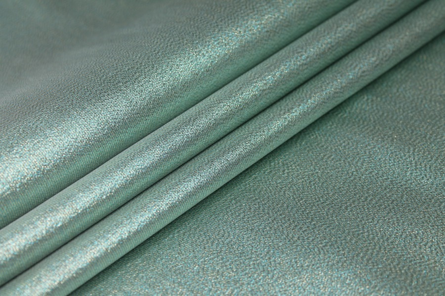 Two-Tone Lamé - Green / Gold fabric