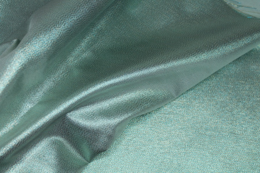 Two-Tone Lamé - Green / Gold fabric, image 6 of 6