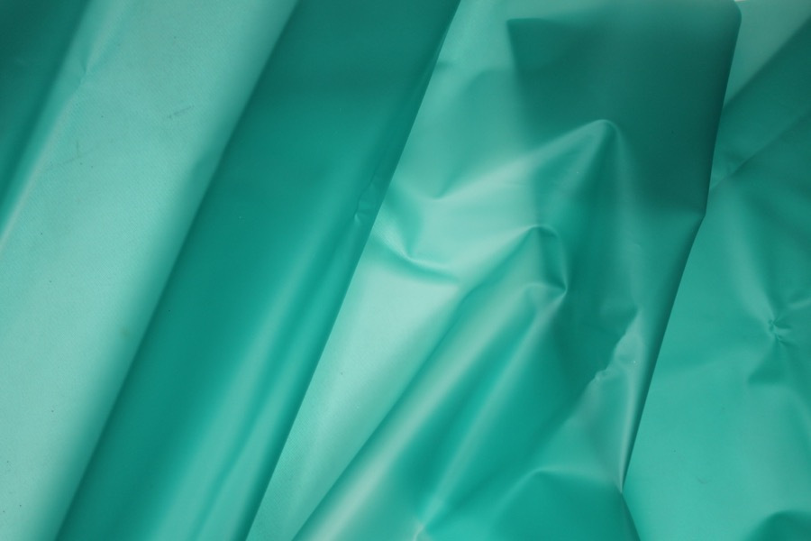 Teal Semi Transparent PVC / PU fabric, image 4 of 6