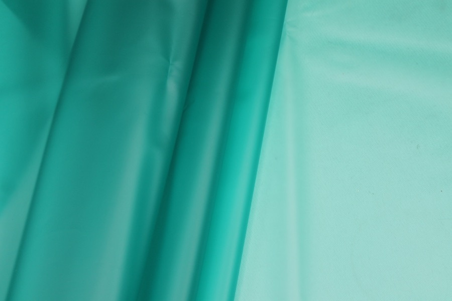 Teal Semi Transparent PVC / PU fabric, image 5 of 6