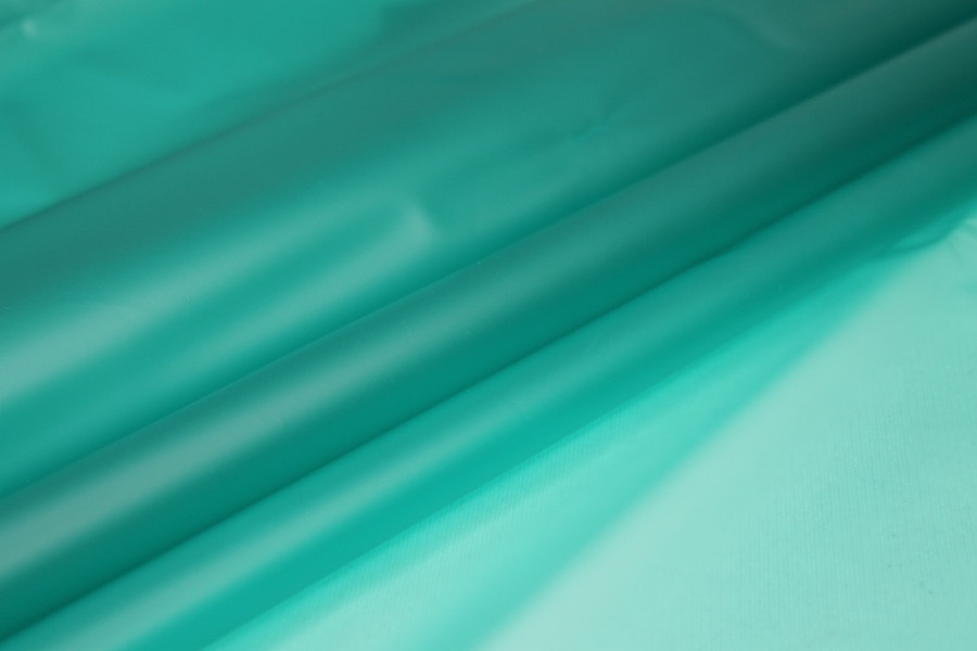 Teal Semi Transparent PVC / PU fabric, image 3 of 6