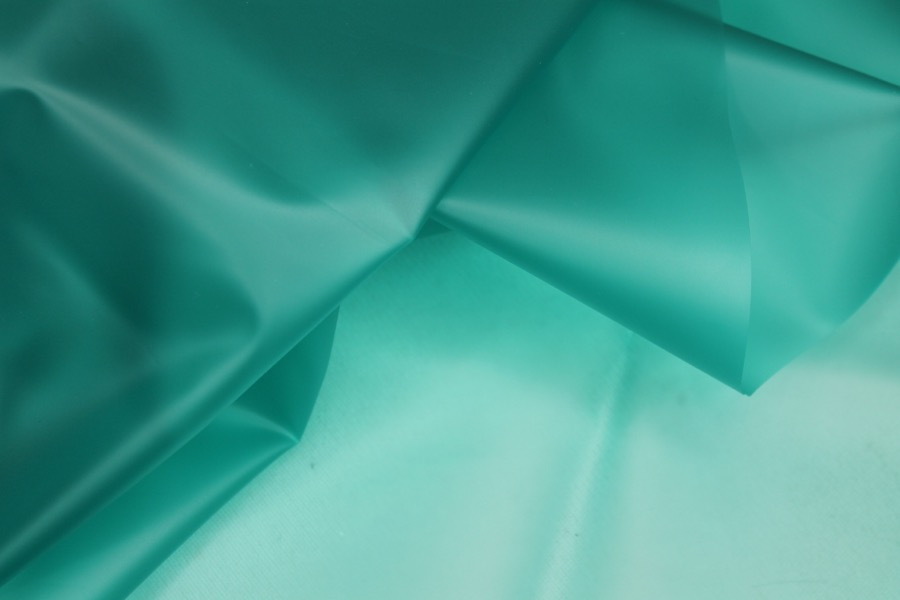 Teal Semi Transparent PVC / PU fabric, image 6 of 6