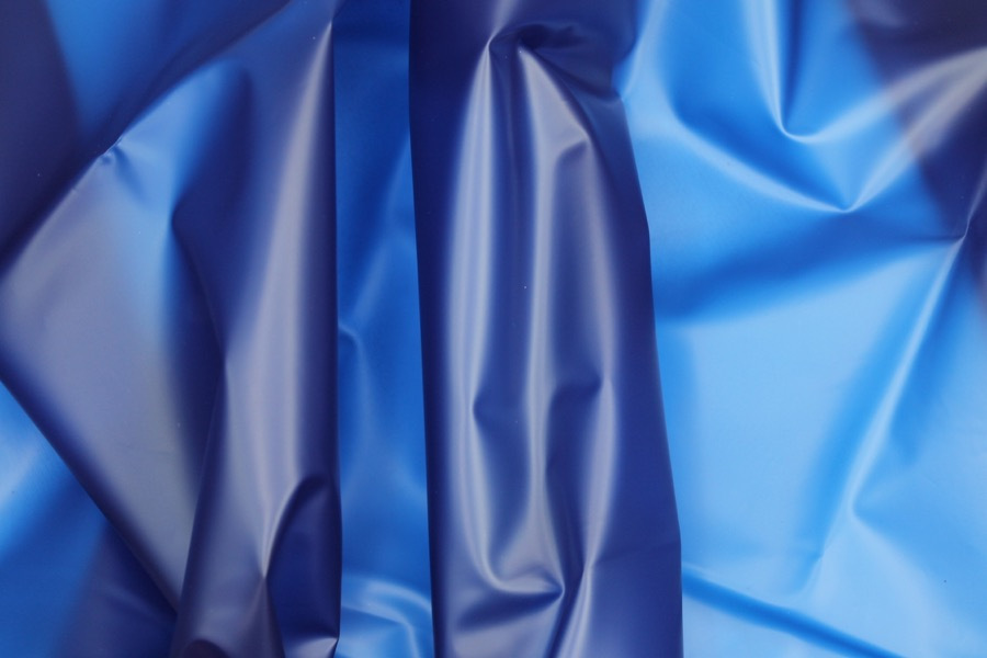 Royal Blue Semi Transparent PVC / PU fabric, image 4 of 5