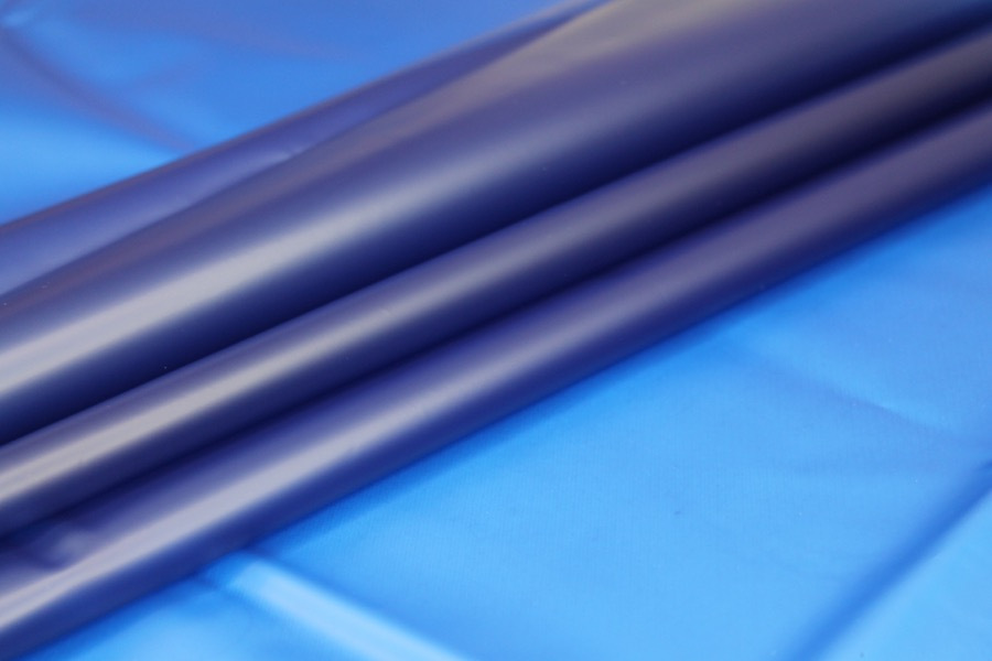 Royal Blue Semi Transparent PVC / PU fabric, image 3 of 5