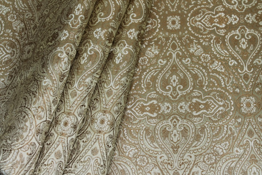 Detailed Brocade - Gold/Gold fabric, image 4 of 8