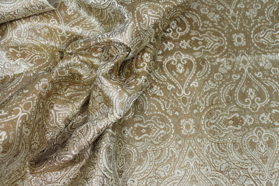 Detailed Brocade - Gold/Gold fabric, image 8 of 8