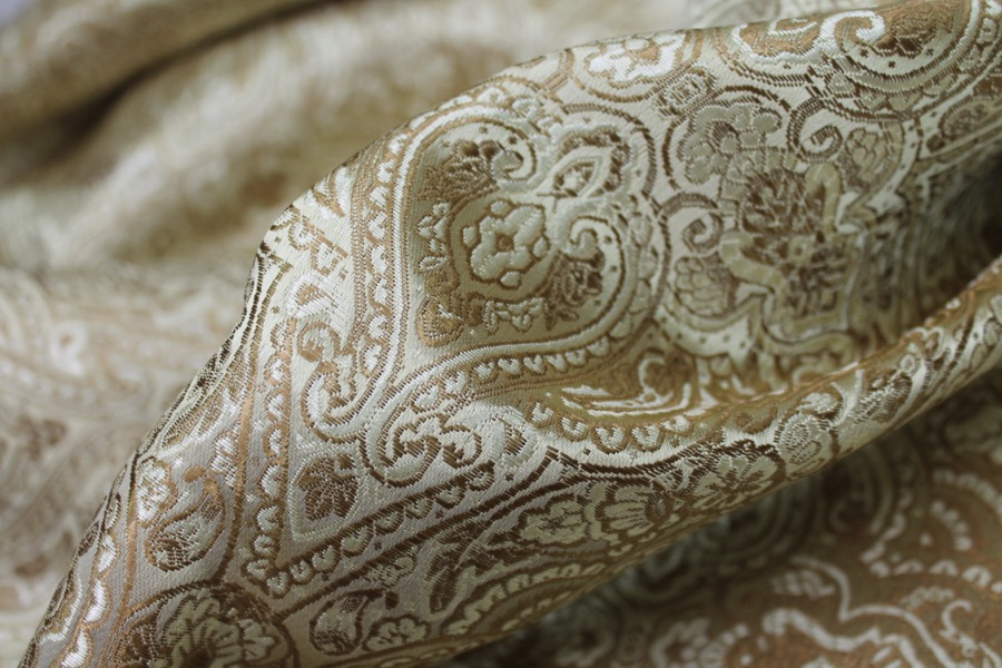 Detailed Brocade - Gold/Gold fabric, image 7 of 8