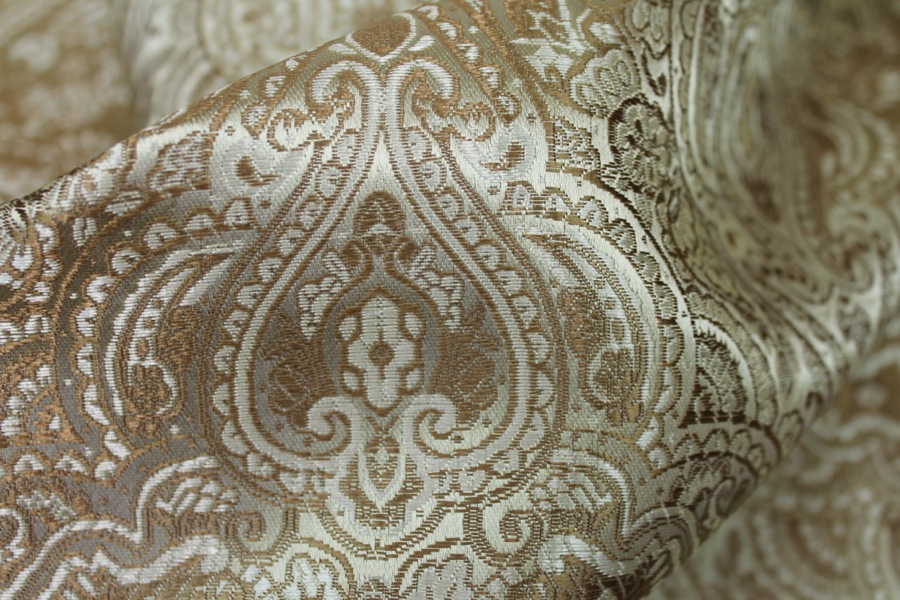 Detailed Brocade - Gold/Gold fabric, image 6 of 8
