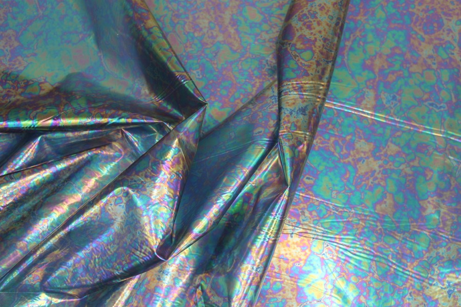 "Oil Spill" Opaque PVC fabric, image 4 of 6