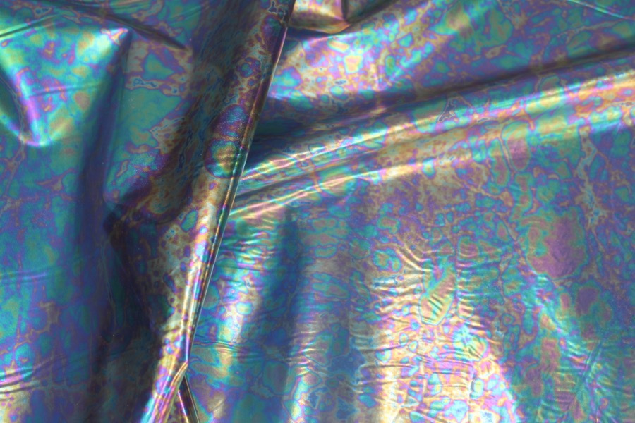 "Oil Spill" Opaque PVC fabric, image 3 of 6
