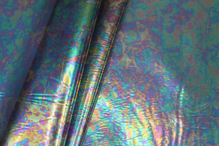 "Oil Spill" Opaque PVC fabric, image 5 of 6