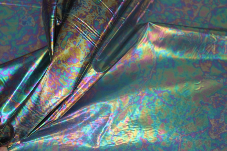 "Oil Spill" Opaque PVC fabric, image 2 of 6