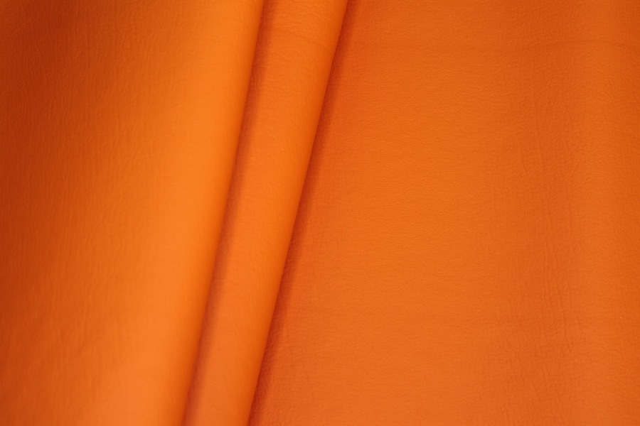 Leatherette - Orange fabric, image 5 of 7