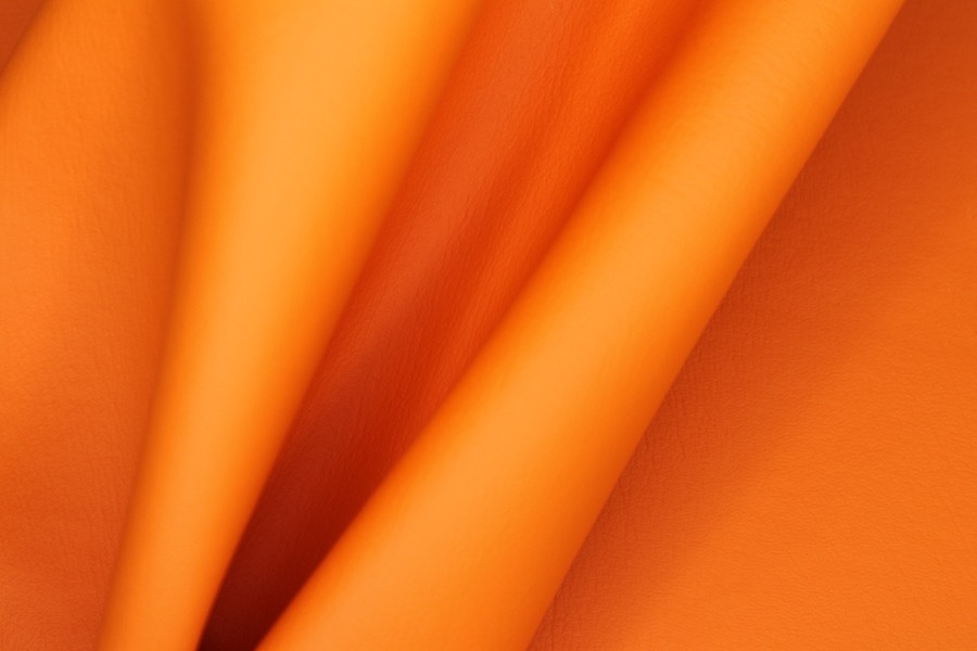 Leatherette - Orange fabric, image 3 of 7