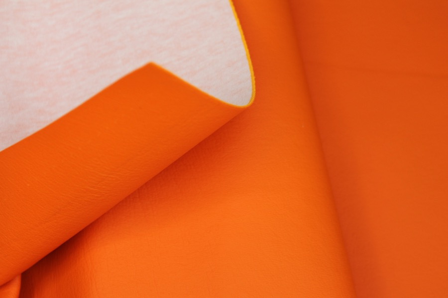Leatherette - Orange fabric, image 4 of 7