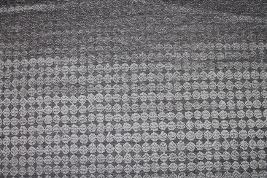 Grey Spot / Dot Embroidered Linen fabric, image 7 of 7