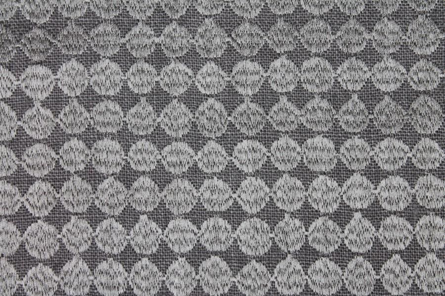 Grey Spot / Dot Embroidered Linen fabric, image 4 of 7