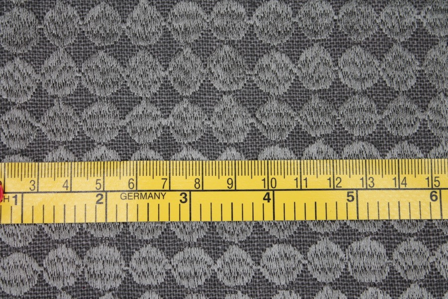 Grey Spot / Dot Embroidered Linen fabric, image 5 of 7