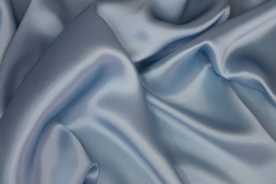 Sky Blue Silk Satin - 140cm wide fabric, image 3 of 5