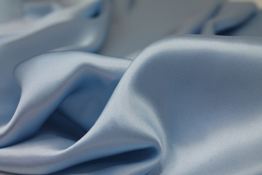 Sky Blue Silk Satin - 140cm wide fabric, image 5 of 5