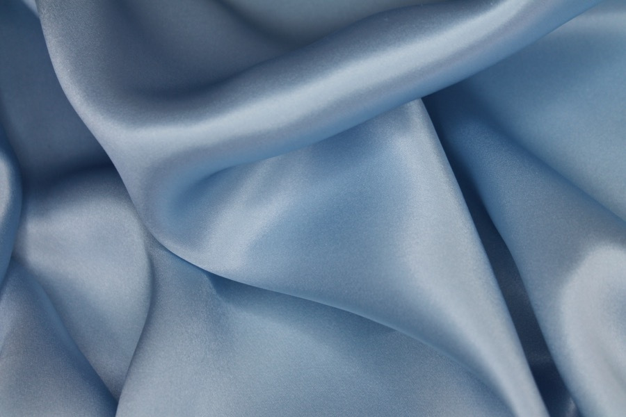 Sky Blue Silk Satin - 140cm wide fabric, image 4 of 5