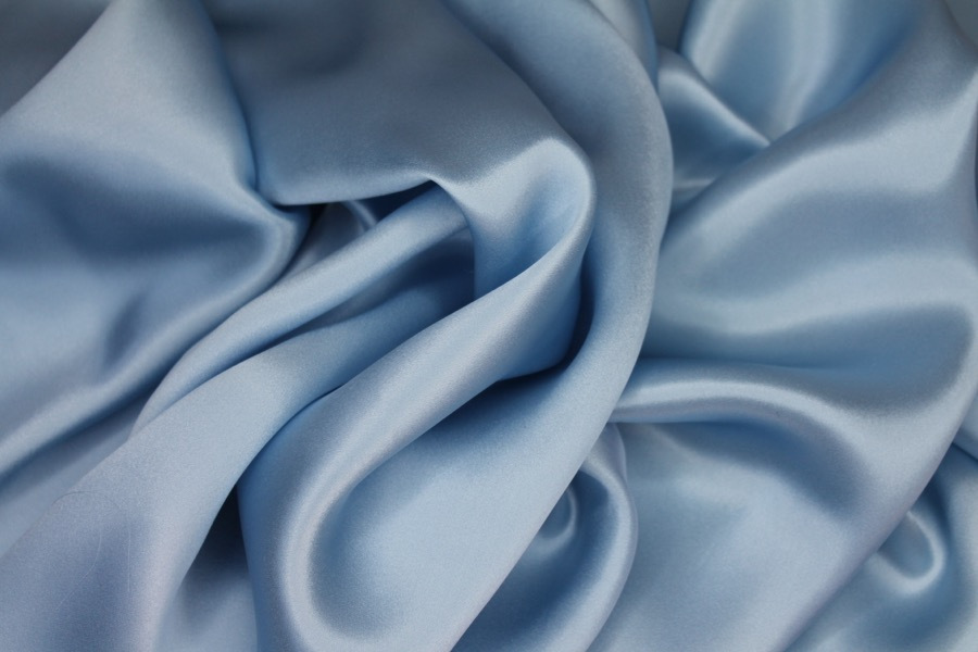 Sky Blue Silk Satin - 140cm wide fabric