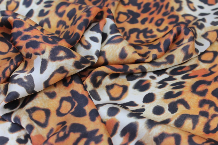 Lightweight Polyester Leopard Print fabric