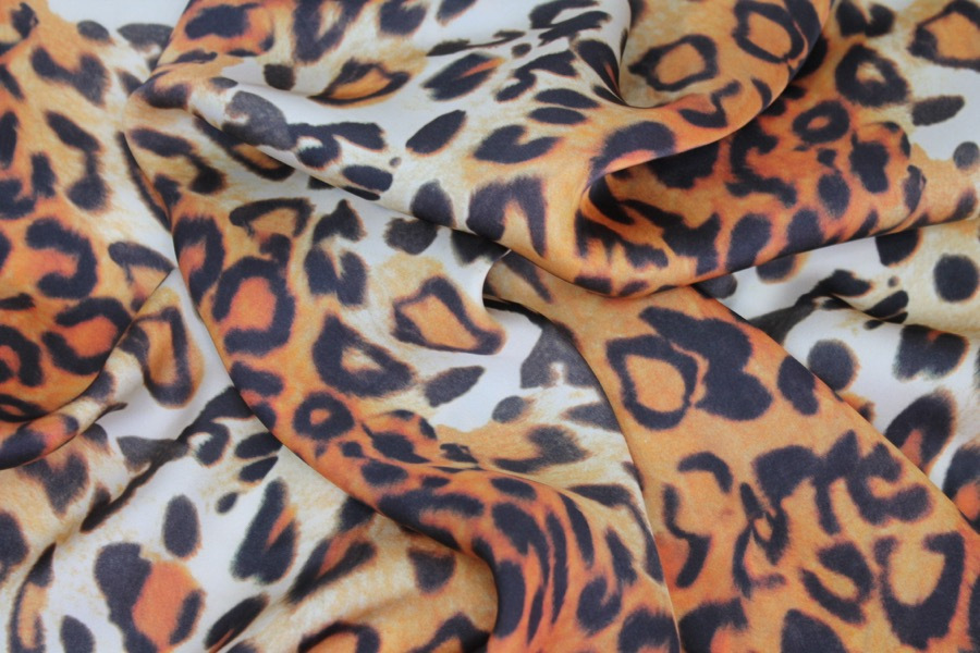 Lightweight Polyester Leopard Print fabric, image 3 of 7