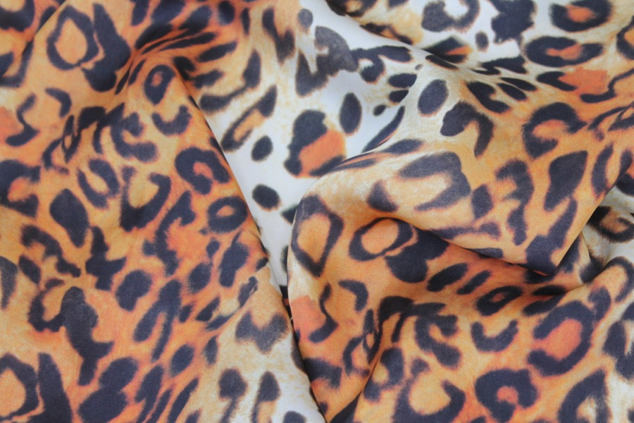 Lightweight Polyester Leopard Print fabric, image 6 of 7