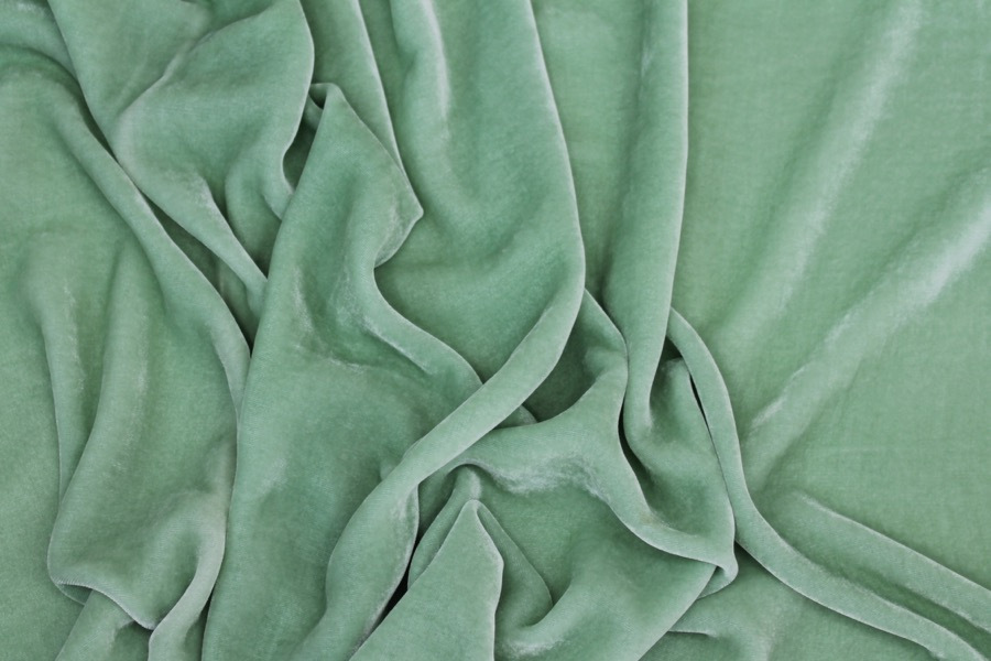 Silk Velvet - Mint fabric, image 2 of 6